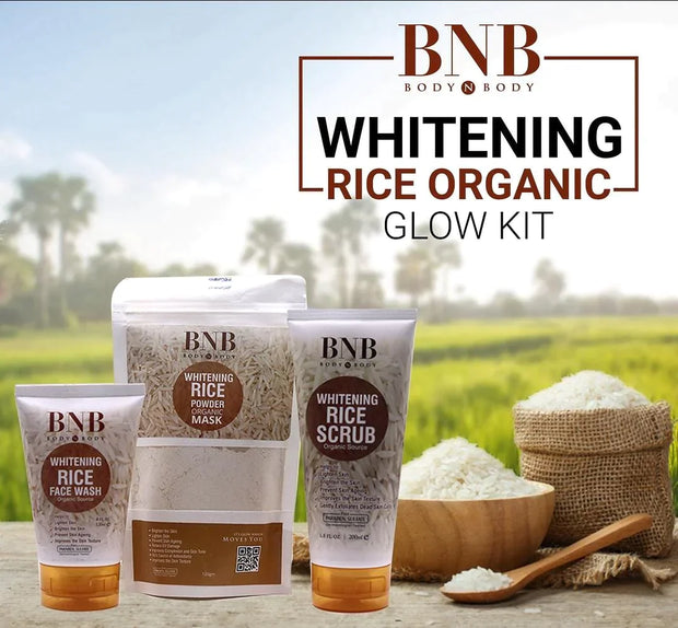 3 in 1 Whitening Rice Organic Glow Kit | Natural Beauty Revolution