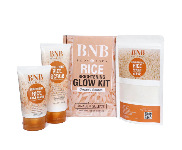 3 in 1 Whitening Rice Organic Glow Kit | Natural Beauty Revolution